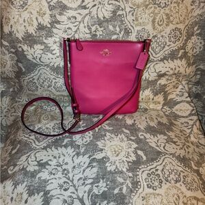 Coach Leather Fuchsia Pink Crossbody Bag